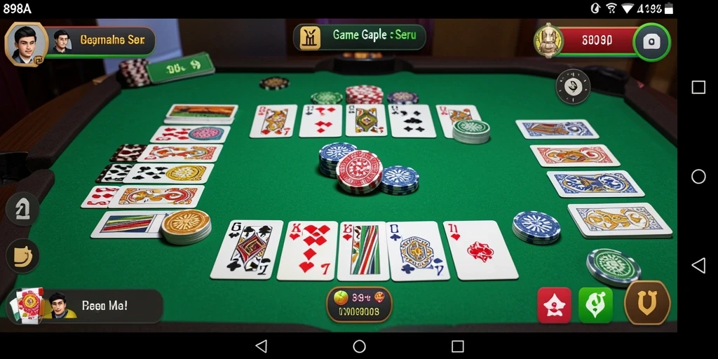 Tampilan gameplay Gaple yang seru dan menarik.
