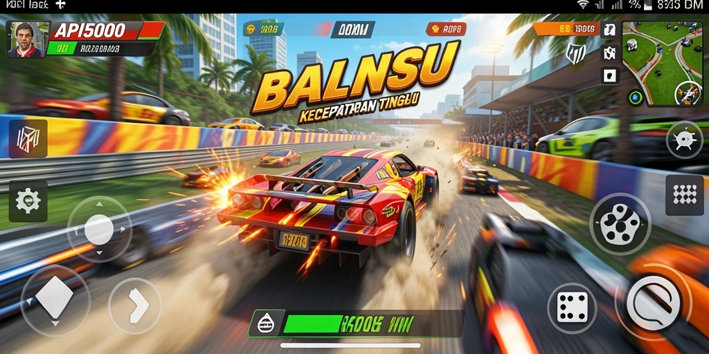 Tampilan screenshot API5000 menunjukkan aksi balapan yang mendebarkan dan grafis yang menawan.