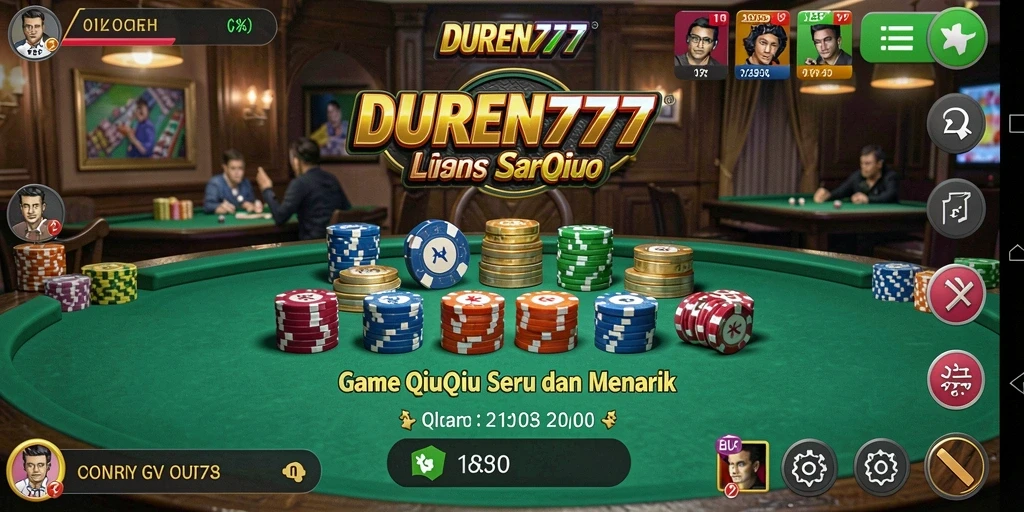 Screenshot gameplay DUREN777 yang penuh aksi QiuQiu.
