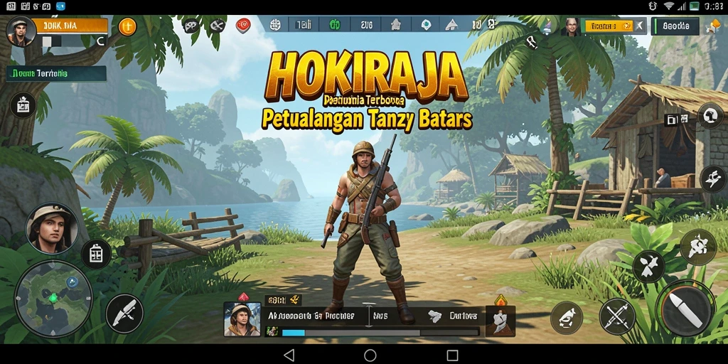 Tampilan gameplay HOKIRAJA dengan lingkungan dinamis dan interaksi menarik.