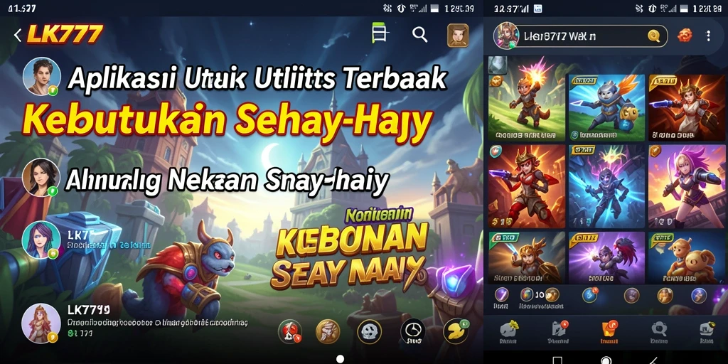 Tampilan utama LK777 dengan alat utilitas yang intuitif.