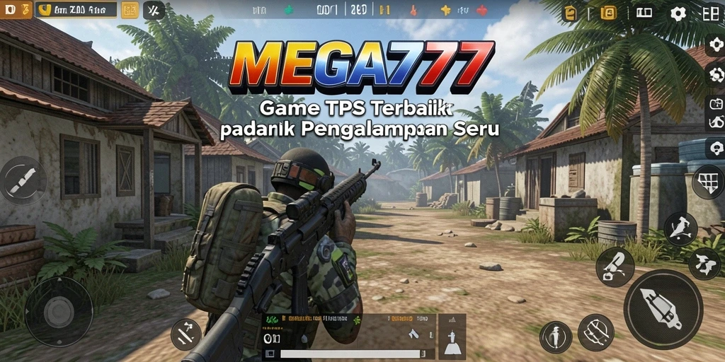 Screenshot gameplay MEGA777 menampilkan aksi tembak-menembak yang mendebarkan.