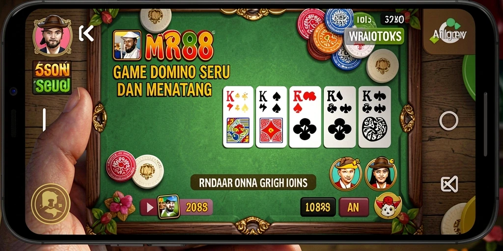 Tampilan gameplay Domino yang mendebarkan di MR888.