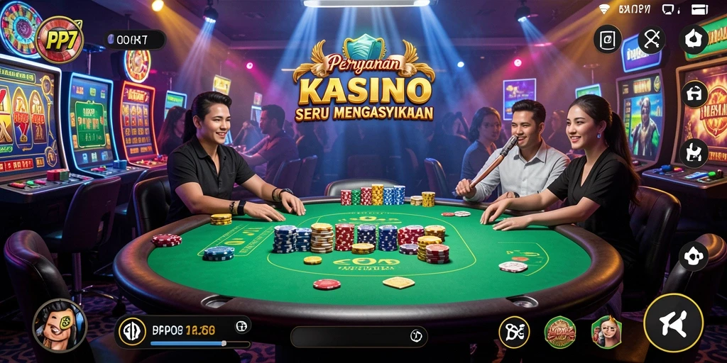 Gameplay seru dalam aplikasi Kasino PP7 dengan fitur menarik.
