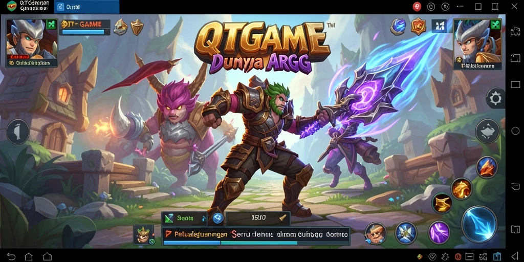 Gameplay seru QTGAME yang penuh aksi dan petualangan.