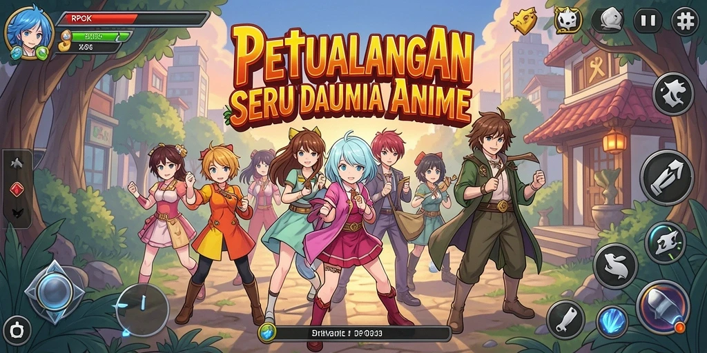 Tampilan gameplay anime yang seru dan penuh aksi di RPOK.