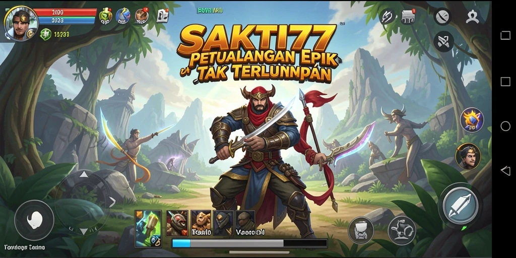 Screenshot gameplay SAKTI77 dengan aksi petualangan yang menegangkan.