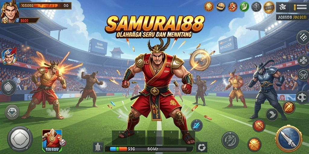 Tampilan permainan olahraga yang memukau dalam SAMURAI88.