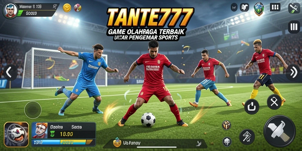Screenshot TANTE777 menampilkan aksi seru dalam gameplay olahraga.